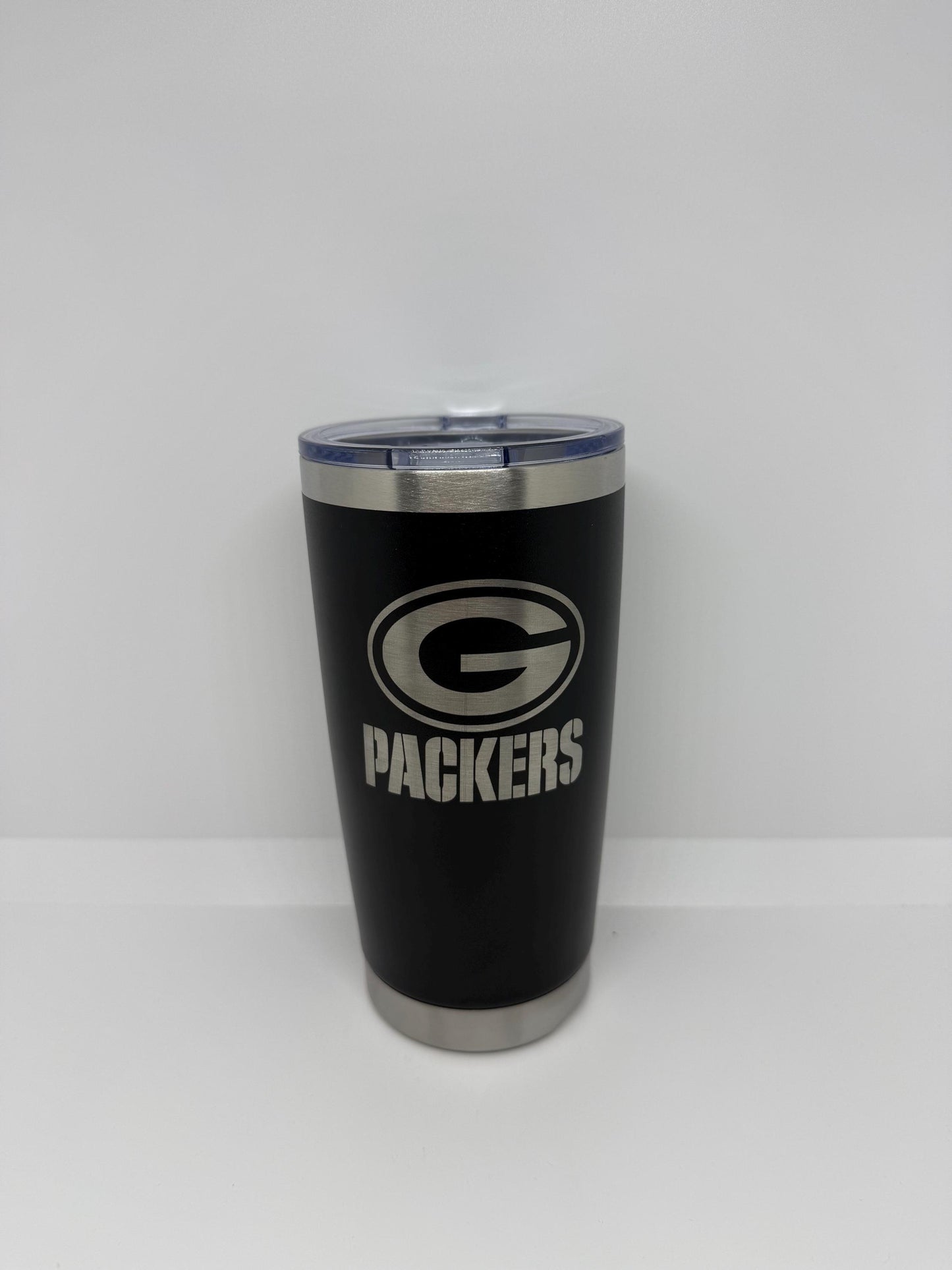 Laser Engraved Packers Tumbler: Stainless Steel Travel Mug, Football Fan Gift