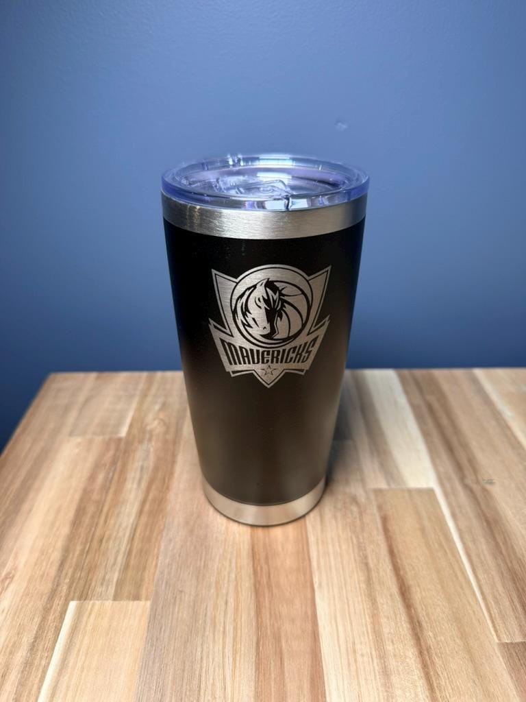 Dallas Mavericks Tumbler Laser Engraved Stainless Steel Cup, NBA Team Gift, Basketball Fan Mug, Custom Sports Drinkware
