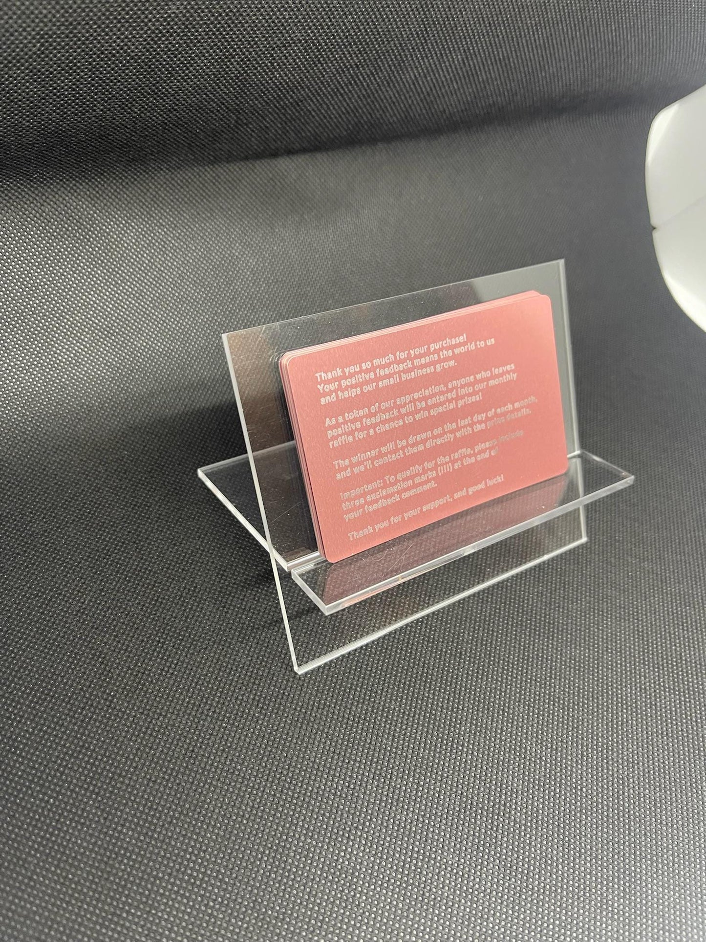Clear Acrylic Business Card Holder - Business Card Stand - Office Card Display - Desk Decor - Acrylic Card Holder - Office Decor