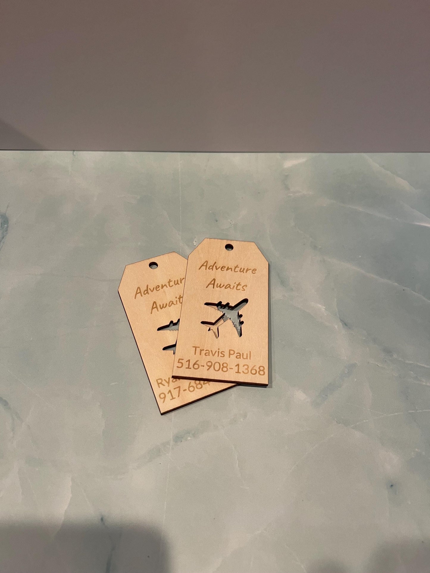 Custom Engraved Wood Luggage Tag: Personalized Travel Accessory