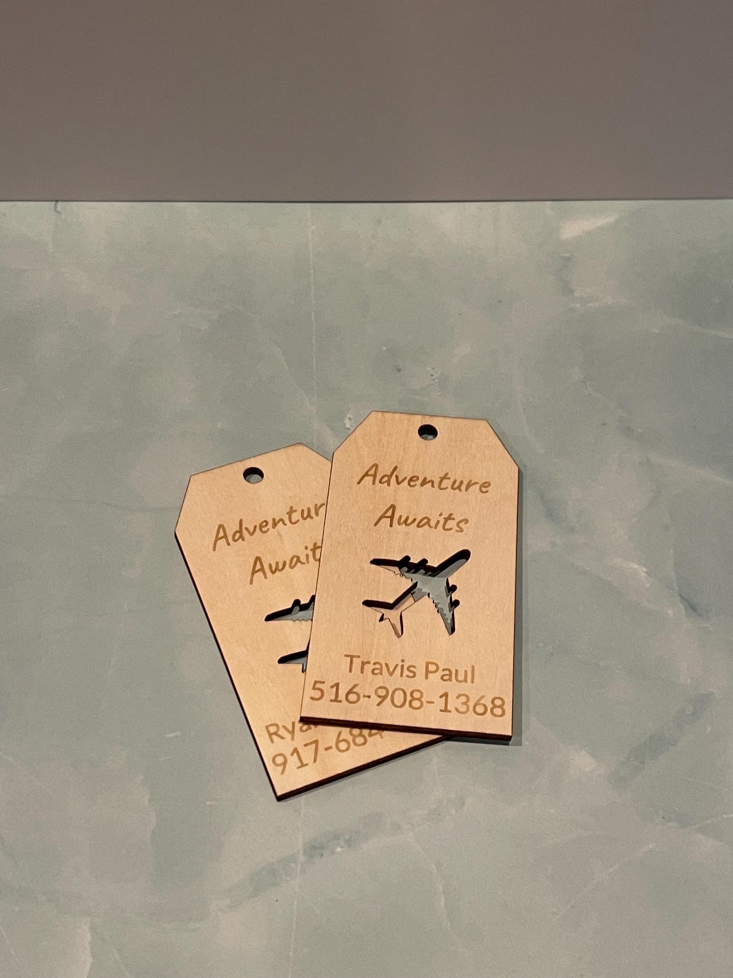 Custom Engraved Wood Luggage Tag: Personalized Travel Accessory