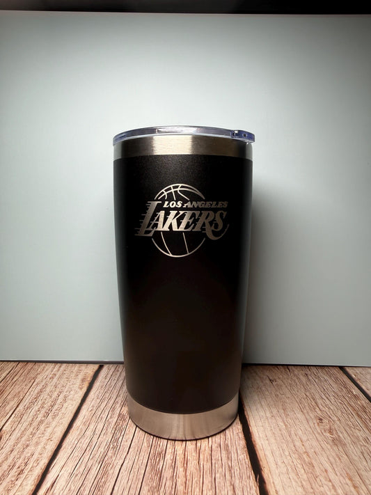 Lakers Tumbler: Laser Engraved Stainless Steel NBA Fan Gift