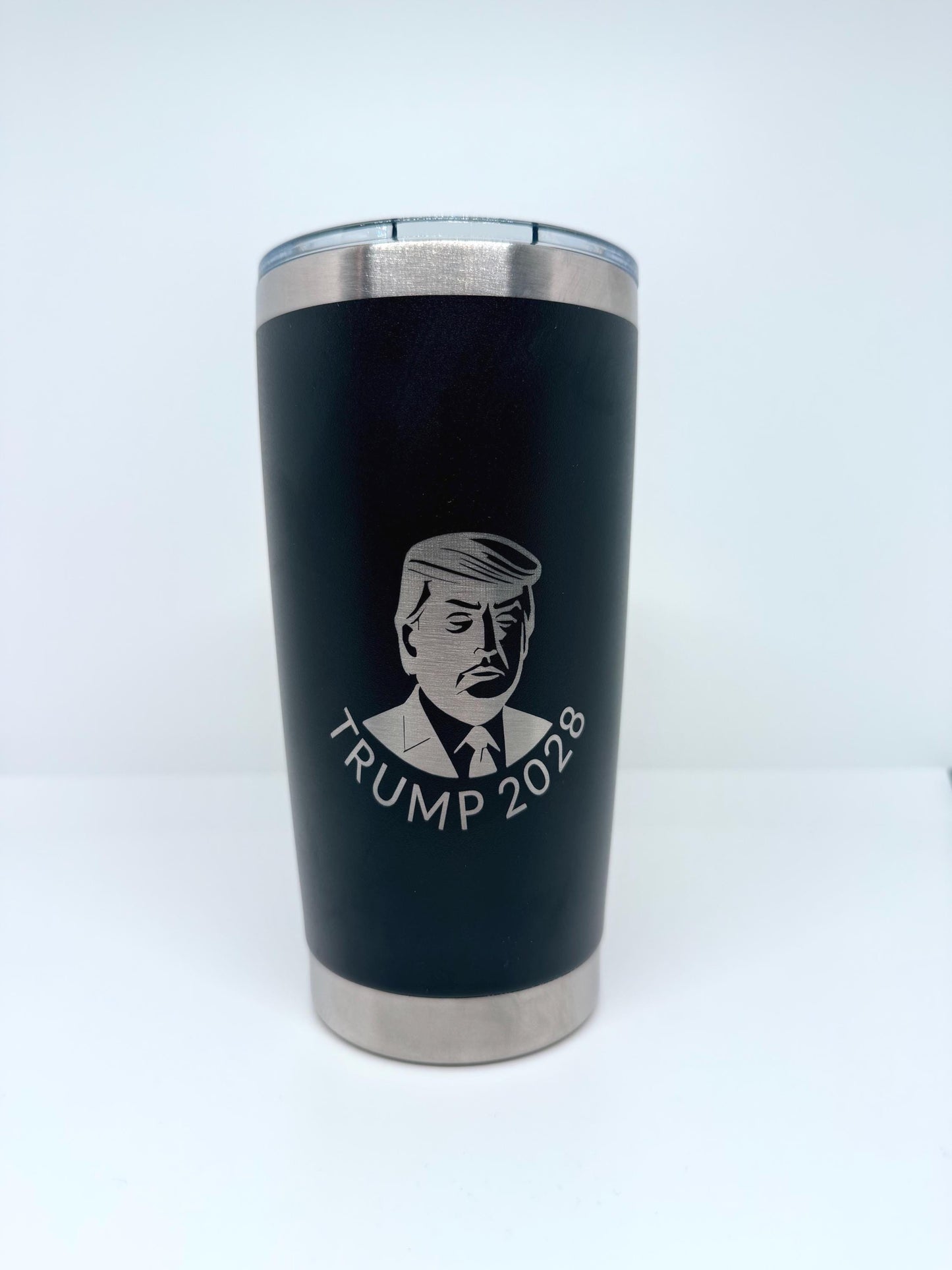 Trump 2028 Tumbler: Patriotic Black Travel Cup