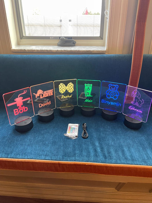 custom night light - led night light - custom led light - custom acrylic light - acrylic night light - led room light - led home decor