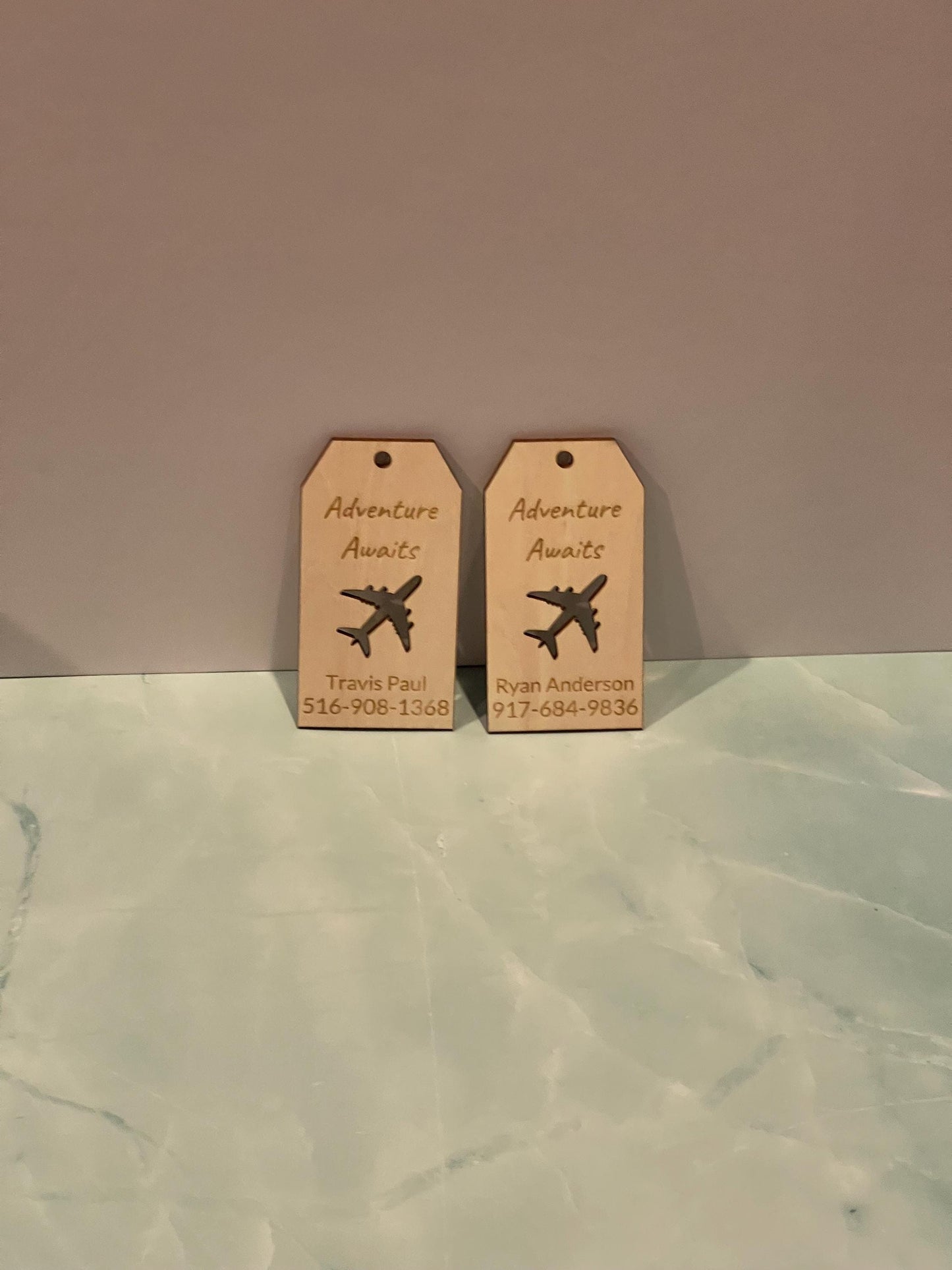 Custom Engraved Wood Luggage Tag: Personalized Travel Accessory