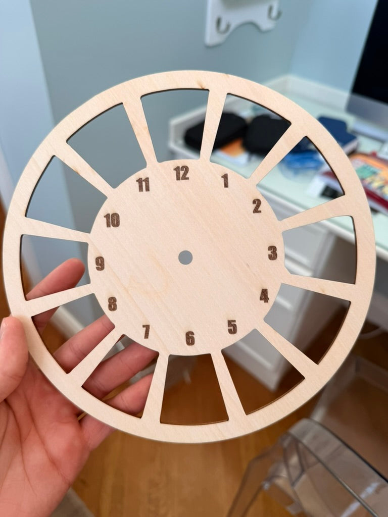 DIY Custom Photo Clock Kit – Engraved Wooden Clock Frame