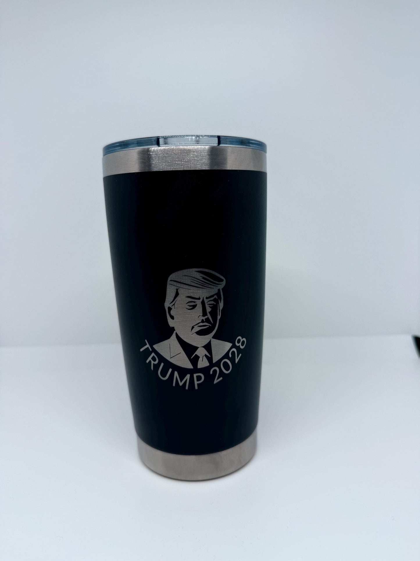 Trump 2028 Tumbler: Patriotic Black Travel Cup