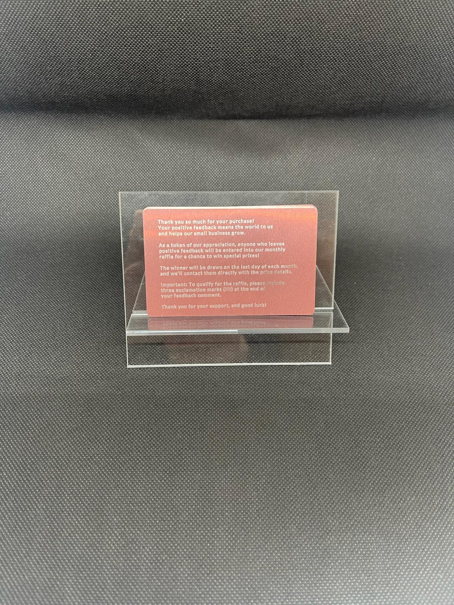 Clear Acrylic Business Card Holder - Business Card Stand - Office Card Display - Desk Decor - Acrylic Card Holder - Office Decor