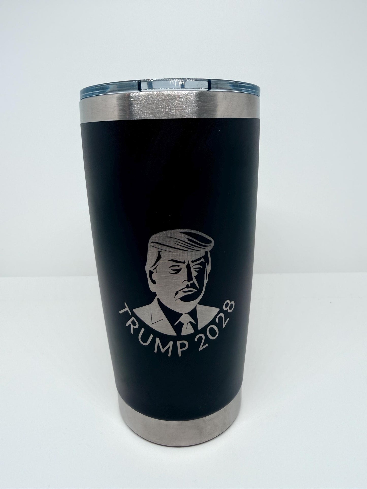 Trump 2028 Tumbler: Patriotic Black Travel Cup