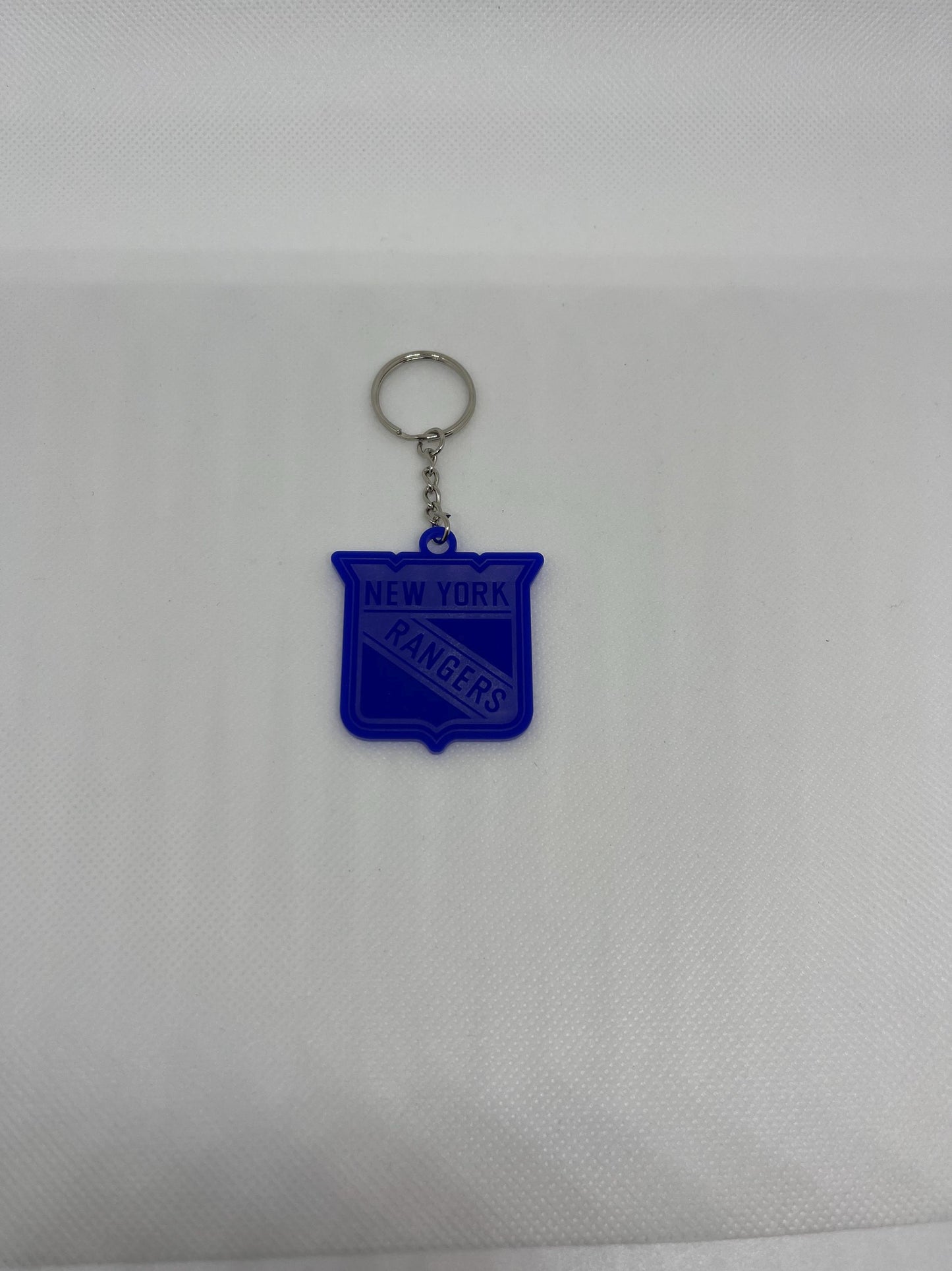 Laser Engraved New York Rangers Keychain: Hockey Team Sports Fan Gift