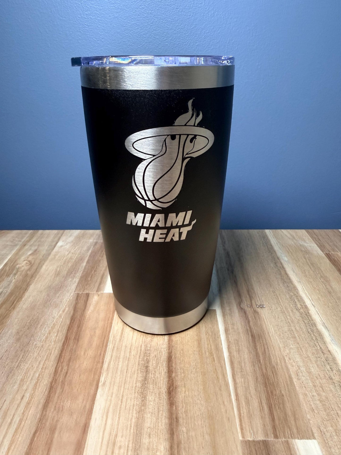 Miami Heat Tumbler | Laser Engraved NBA Team Cup | Stainless Steel Sports Travel Mug | Heat Fan Gift by LYCustomEngraving