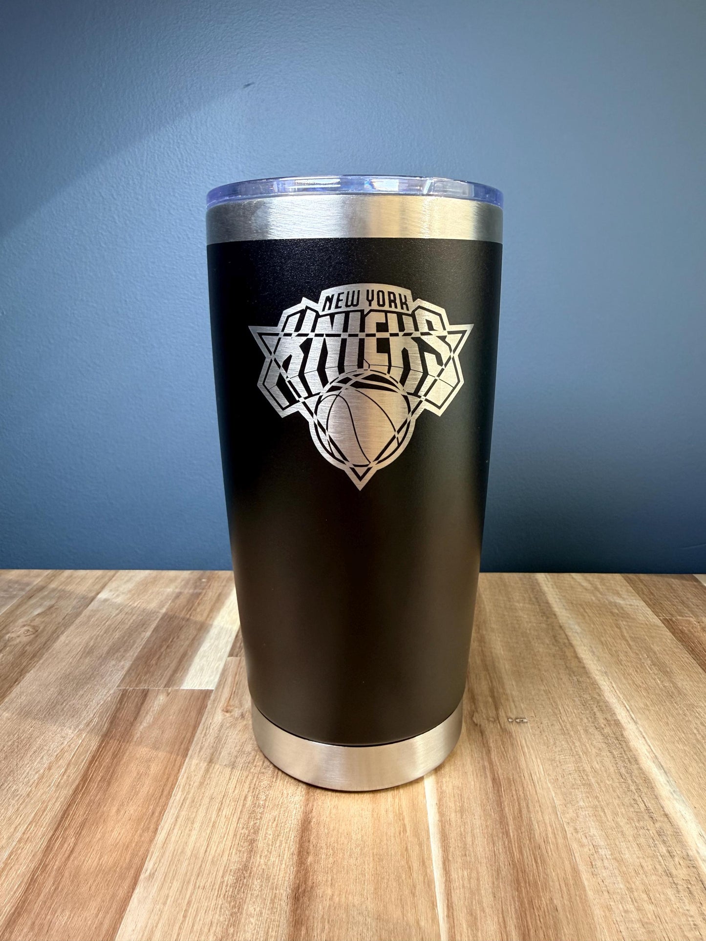 New York Knicks Tumbler | Laser Engraved NBA Team Cup | Stainless Steel Sports Travel Mug | Knicks Fan Gift by LYCustomEngraving