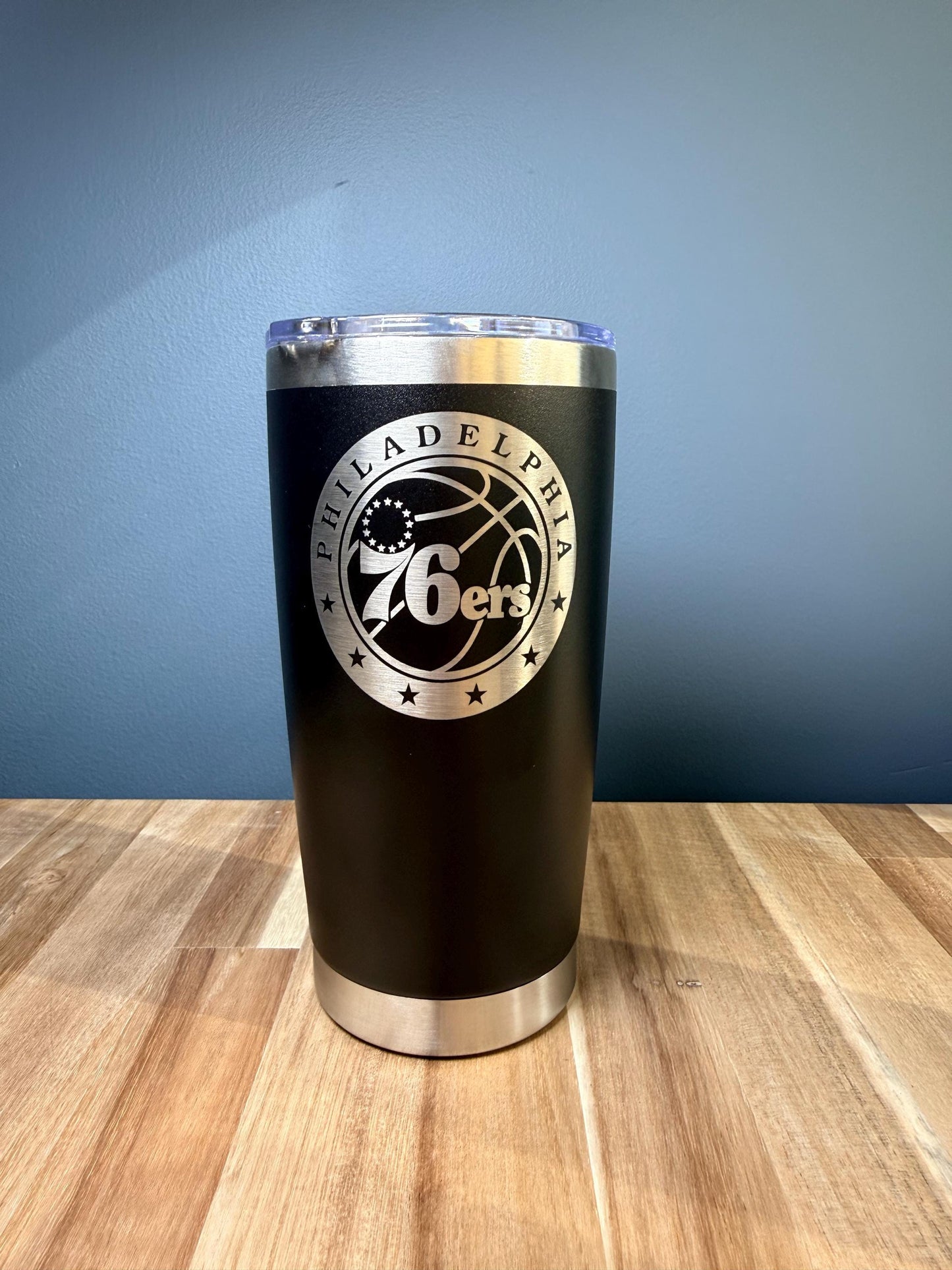 Philadelphia 76ers Tumbler | Laser Engraved NBA Team Cup | Stainless Steel Sports Travel Mug | 76ers Fan Gift by LYCustomEngraving